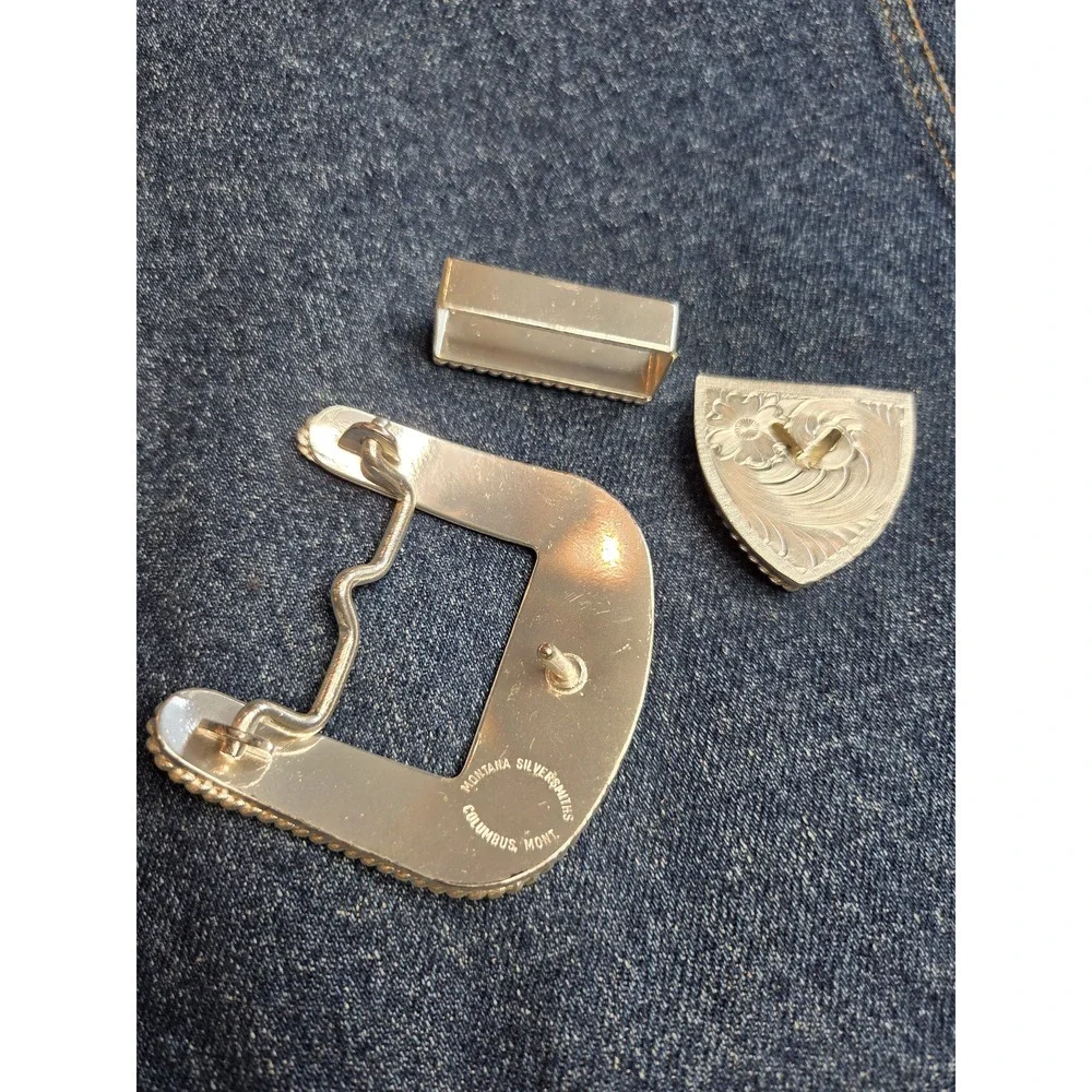Montana Silversmiths Women's Western Belt Buckle Trio Set Tip Keeper NWOT